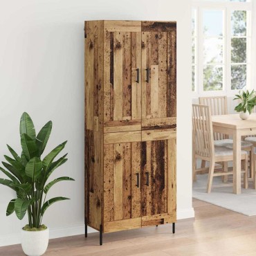 vidaXL Highboard 2 τεμ. Παλιό Ξύλο 69,5x34x180cm