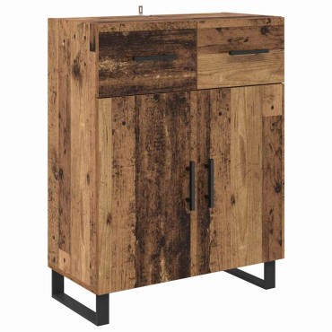 vidaXL Highboard 2 τεμ. Παλιό Ξύλο 69,5x34x180cm