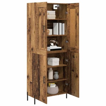 vidaXL Highboard 2 τεμ. Παλιό Ξύλο 69,5x34x180cm
