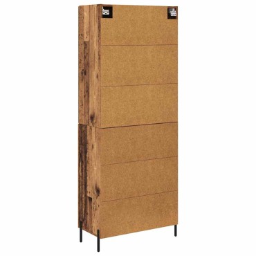 vidaXL Highboard 2 τεμ. Παλιό Ξύλο 69,5x34x180cm