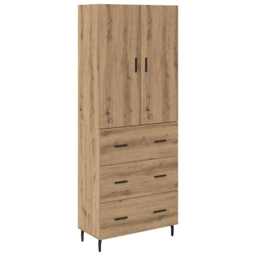 vidaXL Highboard 2 τεμ. Artisan Oak 69,5x34x180cm