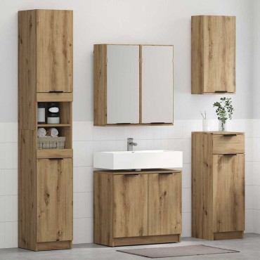 vidaXL Σετ Ντουλαπιών Μπάνιου 2 τμχ. Artisan Oak Επεξεργασμένο Ξύλο
