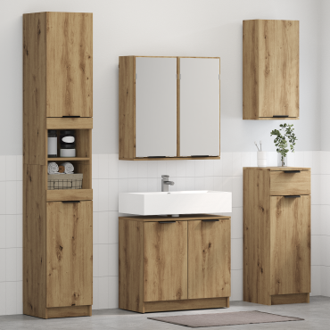 vidaXL Σετ Ντουλαπιών Μπάνιου 2 τμχ. Artisan Oak Επεξεργασμένο Ξύλο