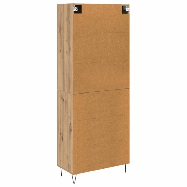 vidaXL Highboard Artisan Oak 69,5x34x180cm Επεξεργασμένο Ξύλο 1 τεμ.