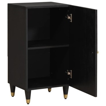 vidaXL Πλαϊνό γραφείο Μαύρο 40x33x75cm Στερεό ξύλο μάνγκο