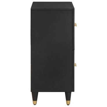 vidaXL Πλαϊνό γραφείο με ράφι Μαύρο 60x33x75cm Στερεό ξύλο μάνγκο