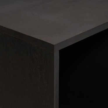 vidaXL Πλαϊνό γραφείο με ράφι Μαύρο 80x33x75cm Στερεό ξύλο μάνγκο