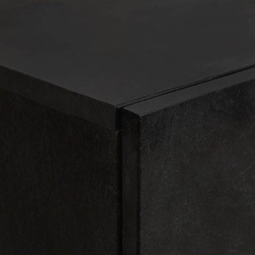 vidaXL Highboard Μαύρο 60x33x100cm Στερεό ξύλο μάνγκο