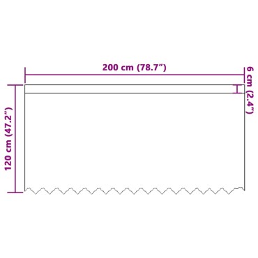 vidaXL Κουρτίνα Δαντέλας Λευκό 200x120 εκατοστά Πολυεστέρας 200x120cm