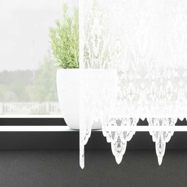 vidaXL Κουρτίνα Δαντέλας Λευκό 750x240cm Πολυεστέρας