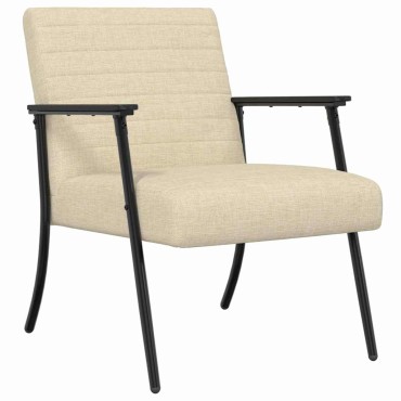 vidaXL Πολυθρόνα Κρεμ 59x75x78cm ύφασμα 1 τεμ.