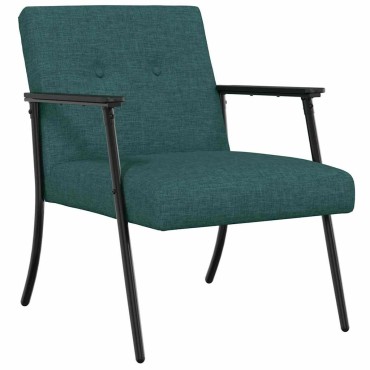 vidaXL Πολυθρόνα Σκούρο Πράσινο ύφασμα 59x75x78cm 1 τεμ.