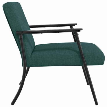 vidaXL Πολυθρόνα Σκούρο Πράσινο ύφασμα 59x75x78cm 1 τεμ.