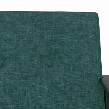 vidaXL Πολυθρόνα Σκούρο Πράσινο ύφασμα 59x75x78cm 1 τεμ.