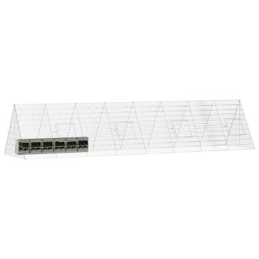 vidaXL Κλουβί Κουνελιού Ασημί 430 x 100 x 85 εκ. Γαλβανισμένος Χάλυβας