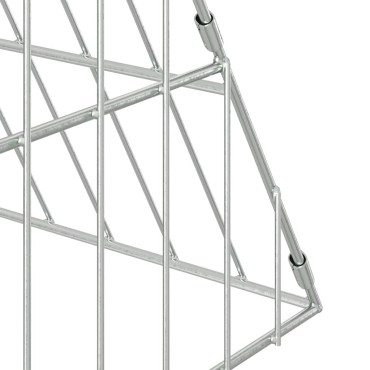 vidaXL Κλουβί Κουνελιού Ασημί 430 x 100 x 85 εκ. Γαλβανισμένος Χάλυβας