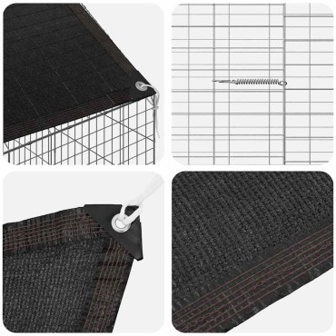 vidaXL Κλουβί Κουνελιού Ασημί 400 x 78 x 78 εκ. Επικαλυμμένος Χάλυβας