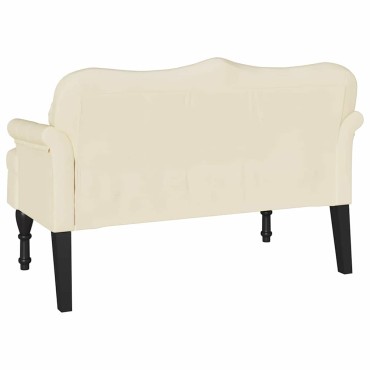 vidaXL Καναπές Chesterfield Κρεμ 120,5x65x75cm Τεχνητό Δέρμα