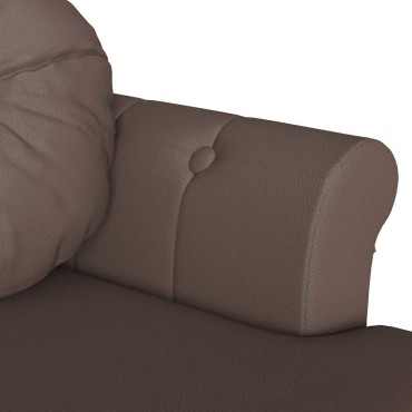 vidaXL Καναπές Chesterfield Καφέ 120,5x65x75cm Τεχνητό Δέρμα