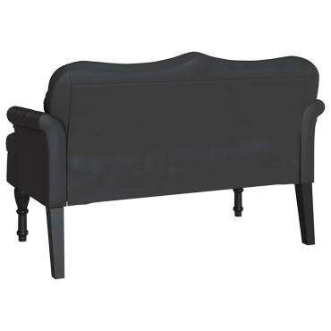 vidaXL Καναπές Chesterfield Μαύρο 120,5x65x75cm Τεχνητό Δέρμα