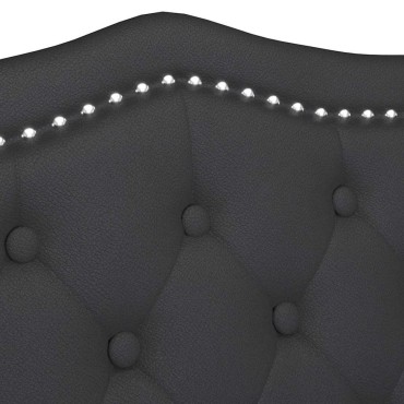 vidaXL Καναπές Chesterfield Μαύρο 120,5x65x75cm Τεχνητό Δέρμα