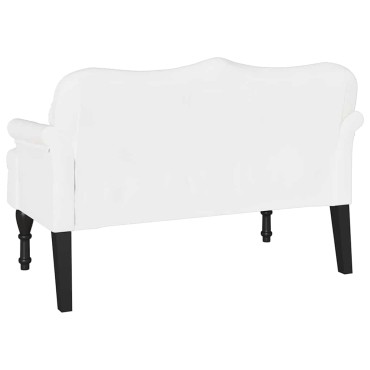 vidaXL Καναπές Chesterfield Λευκό 120,5x65x75cm Τεχνητό Δέρμα