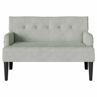 vidaXL Καναπές Chesterfield Ανοιχτό γκρι 112x65,5x75cm Βελούδο