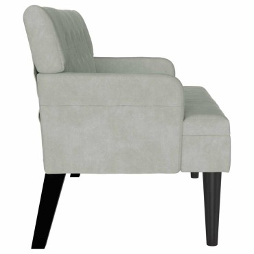 vidaXL Καναπές Chesterfield Ανοιχτό γκρι 112x65,5x75cm Βελούδο