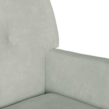vidaXL Καναπές Chesterfield Ανοιχτό γκρι 112x65,5x75cm Βελούδο