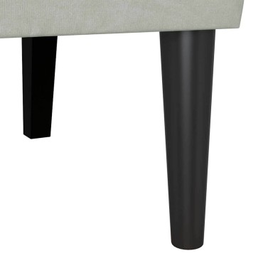 vidaXL Καναπές Chesterfield Ανοιχτό γκρι 112x65,5x75cm Βελούδο