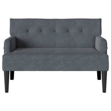 vidaXL Καναπές Chesterfield Σκούρο Γκρι 112x65,5x75cm Βελούδο