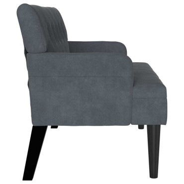 vidaXL Καναπές Chesterfield Σκούρο Γκρι 112x65,5x75cm Βελούδο