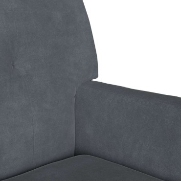 vidaXL Καναπές Chesterfield Σκούρο Γκρι 112x65,5x75cm Βελούδο