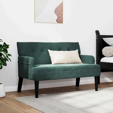 vidaXL Καναπές Chesterfield Σκούρο Πράσινο 112x65,5x75cm Βελούδο