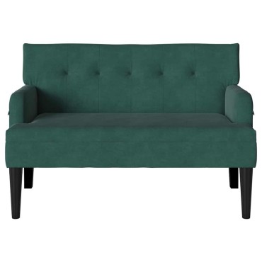 vidaXL Καναπές Chesterfield Σκούρο Πράσινο 112x65,5x75cm Βελούδο