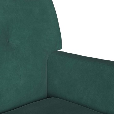 vidaXL Καναπές Chesterfield Σκούρο Πράσινο 112x65,5x75cm Βελούδο