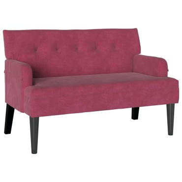 vidaXL Καναπές Chesterfield Κόκκινο 112x65,5x75cm Βελούδο