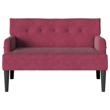 vidaXL Καναπές Chesterfield Κόκκινο 112x65,5x75cm Βελούδο