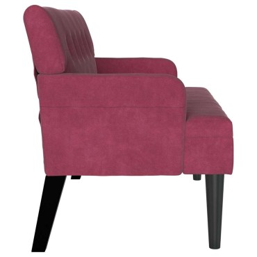 vidaXL Καναπές Chesterfield Κόκκινο 112x65,5x75cm Βελούδο