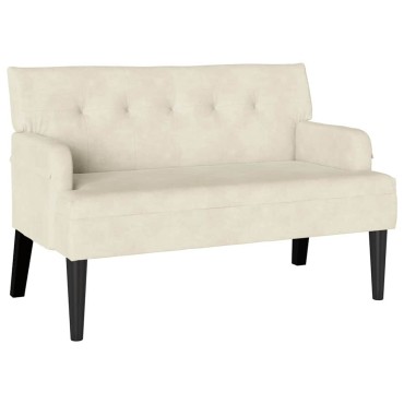 vidaXL Καναπές Chesterfield Κρεμ 112x65,5x75cm Βελούδο