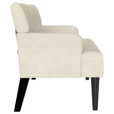 vidaXL Καναπές Chesterfield Κρεμ 112x65,5x75cm Βελούδο