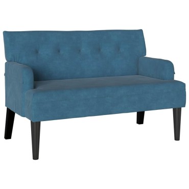 vidaXL Καναπές Chesterfield Μπλε 112x65,5x75cm Βελούδο