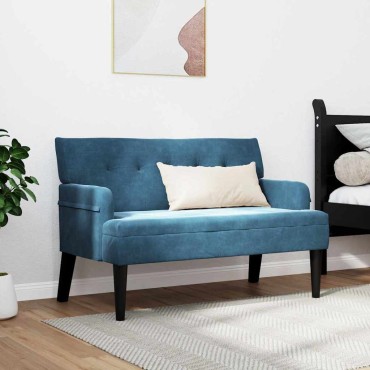 vidaXL Καναπές Chesterfield Μπλε 112x65,5x75cm Βελούδο