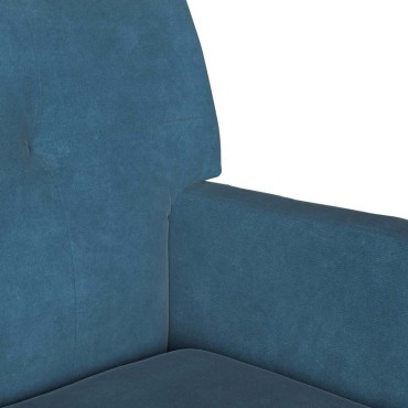 vidaXL Καναπές Chesterfield Μπλε 112x65,5x75cm Βελούδο