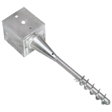 vidaXL Στηρίγματα Εδάφους 2 τεμ. Ασημί 12x12x56 εκ. Γαλβανισμ. Ατσάλι