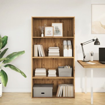vidaXL Βιβλιοθήκη Αρτισιανή Δρυς 80x30x152cm από Επεξεργασμένο Ξύλο 1 τεμ.