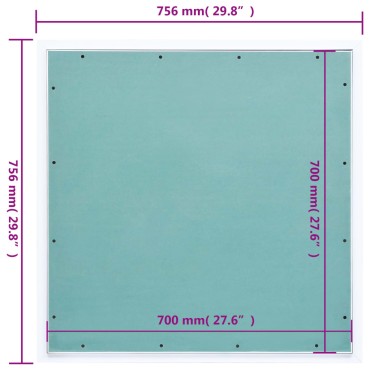 vidaXL Θυρίδα Επίσκεψης Γυψοσανίδας 700 x 700 χιλ. Σκελετός Αλουμινίου