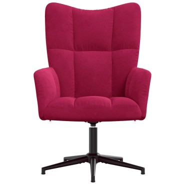 vidaXL Πολυθρόνα Relax Μπορντό Βελούδινη 62x68x98cm 1 τεμ.