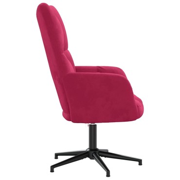 vidaXL Πολυθρόνα Relax Μπορντό Βελούδινη 62x68x98cm 1 τεμ.