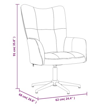 vidaXL Πολυθρόνα Relax Μπορντό Βελούδινη 62x68x98cm 1 τεμ.